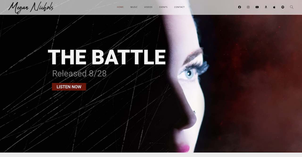 Megan Nichols Music website